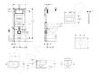 Geberit Duofix - Set předstěnové instalace, klozetu Oudee Vortex a sedátka softclose, tlačítko Sigma30, lakovaný chrom mat/chrom