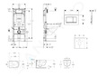 Geberit Duofix - Set předstěnové instalace, klozetu Oudee Vortex a sedátka softclose, tlačítko Sigma30, matná černá/černá SANI11