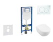 Geberit Duofix - Set předstěnové instalace, klozetu Subway 2.0 a sedátka softclose, tlačítko Sigma01, alpská bílá SANI11CK3108
