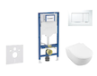 Geberit Duofix - Set předstěnové instalace, klozetu Subway 2.0 a sedátka softclose, tlačítko Sigma20, bílá/lesklý chrom SANI11CK