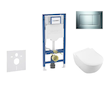 Geberit Duofix - Set předstěnové instalace, klozetu Subway 2.0 a sedátka softclose, tlačítko Sigma20, lesklý chrom/matný chrom S