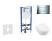 Geberit Duofix - Set předstěnové instalace, klozetu Subway 2.0 a sedátka softclose, tlačítko Sigma20, lesklý chrom/matný chrom S