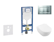 Geberit Duofix - Set předstěnové instalace, klozetu Subway 2.0 a sedátka softclose, tlačítko Sigma20, matný chrom/chrom SANI11CK