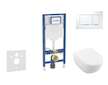 Geberit Duofix - Set předstěnové instalace, klozetu Subway 2.0 a sedátka softclose, tlačítko Sigma30, bílá/lesklý chrom SANI11CK