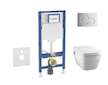 Geberit Duofix - Set předstěnové instalace, klozetu TECEone a sedátka softclose, tlačítko Sigma01, lesklý chrom SANI11CT1101