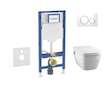 Geberit Duofix - Set předstěnové instalace, klozetu TECEone a sedátka softclose, tlačítko Sigma20, bílá/lesklý chrom SANI11CT310