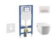 Geberit Duofix - Set předstěnové instalace, klozetu TECEone a sedátka softclose, tlačítko Sigma50, alpská bílá SANI11CT3107