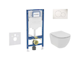 Geberit Duofix - Set předstěnové instalace, klozetu Tesi a sedátka softclose, tlačítko Sigma01, alpská bílá SANI11CD3108