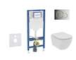 Geberit Duofix - Set předstěnové instalace, klozetu Tesi a sedátka softclose, tlačítko Sigma01, lesklý chrom SANI11CD1109