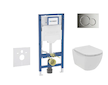 Geberit Duofix - Set předstěnové instalace, klozetu Tesi a sedátka softclose, tlačítko Sigma01, lesklý chrom SANI11CD1109