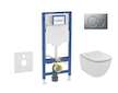 Geberit Duofix - Set předstěnové instalace, klozetu Tesi a sedátka softclose, tlačítko Sigma01, matný chrom SANI11CD2134