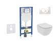 Geberit Duofix - Set předstěnové instalace, klozetu Tesi a sedátka softclose, tlačítko Sigma20, bílá/chrom SANI11CD3111