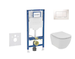 Geberit Duofix - Set předstěnové instalace, klozetu Tesi a sedátka softclose, tlačítko Sigma20, bílá/chrom SANI11CD3112