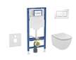 Geberit Duofix - Set předstěnové instalace, klozetu Tesi a sedátka softclose, tlačítko Sigma30, bílá/lesklý chrom SANI11CD3136