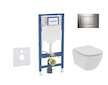 Geberit Duofix - Set předstěnové instalace, klozetu Tesi a sedátka softclose, tlačítko Sigma30, lesklý chrom/matný chrom SANI11C