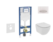 Geberit Duofix - Set předstěnové instalace, klozetu Tesi a sedátka softclose, tlačítko Sigma50, alpská bílá SANI11CD3115
