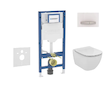 Geberit Duofix - Set předstěnové instalace, klozetu Tesi a sedátka softclose, tlačítko Sigma50, alpská bílá SANI11CD3139