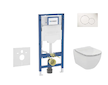 Geberit Duofix - Set předstěnové instalace, klozetu Tesi a sedátka, tlačítko Sigma01, alpská bílá SANI11CD3116