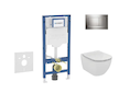 Geberit Duofix - Set předstěnové instalace, klozetu Tesi a sedátka, tlačítko Sigma20, chrom SANI11CD1121