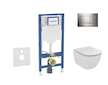 Geberit Duofix - Set předstěnové instalace, klozetu Tesi a sedátka, tlačítko Sigma30, chrom SANI11CD1121