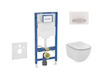 Geberit Duofix - Set předstěnové instalace, klozetu Tesi a sedátka, tlačítko Sigma50, alpská bílá SANI11CD3123