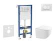 Geberit Duofix - Set předstěnové instalace, kompaktního klozetu Gaia a sedátka softclose, tlačítko Delta, bílá SANI11CA3150B