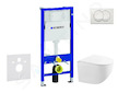 Geberit Duofix - Set předstěnové instalace, kompaktního klozetu Gaia a sedátka softclose, tlačítko Delta, bílá SANI11CA3150
