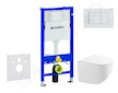 Geberit Duofix - Set předstěnové instalace, kompaktního klozetu Gaia a sedátka softclose, tlačítko Delta30, alpská bílá SANI11CA