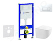 Geberit Duofix - Set předstěnové instalace, kompaktního klozetu Gaia a sedátka softclose, tlačítko Delta50, alpská bílá SANI11CA