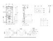 Geberit Duofix - Set předstěnové instalace, kompaktního klozetu Gaia a sedátka softclose, tlačítko Sigma20, matná černá/černá SA