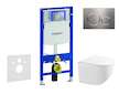 Geberit Duofix - Set předstěnové instalace, kompaktního klozetu Gaia a sedátka softclose, tlačítko Sigma20, nerez SANI11CA6104