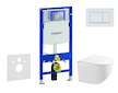 Geberit Duofix - Set předstěnové instalace, kompaktního klozetu Gaia a sedátka softclose, tlačítko Sigma30, bílá/bílá mat SANI11