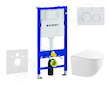 Geberit Duofix - Set předstěnové instalace, kompaktního klozetu Gaia sedátka softclose, tlačítko Delta20, alpská bílá SANI11CA31