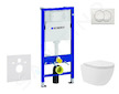 Geberit Duofix - Set předstěnové instalace, kompaktního klozetu Oudee Vortex a sedátka softclose, tlačítko Delta, bílá SANI11CA3