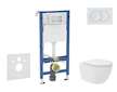 Geberit Duofix - Set předstěnové instalace, kompaktního klozetu Oudee Vortex a sedátka softclose, tlačítko Delta01, alpská bílá 