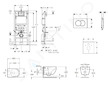 Geberit Duofix - Set předstěnové instalace, kompaktního klozetu Oudee Vortex a sedátka softclose, tlačítko Delta01, matný chrom 