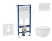 Geberit Duofix - Set předstěnové instalace, kompaktního klozetu Oudee Vortex a sedátka softclose, tlačítko Delta20, alpská bílá 