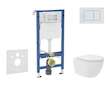 Geberit Duofix - Set předstěnové instalace, kompaktního klozetu Oudee Vortex a sedátka softclose, tlačítko Delta30, alpská bílá 