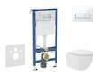 Geberit Duofix - Set předstěnové instalace, kompaktního klozetu Oudee Vortex a sedátka softclose, tlačítko Delta50, alpská bílá 