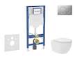 Geberit Duofix - Set předstěnové instalace, kompaktního klozetu Oudee Vortex a sedátka softclose, tlačítko Sigma01, lakovaný mat