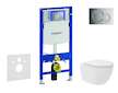 Geberit Duofix - Set předstěnové instalace, kompaktního klozetu Oudee Vortex a sedátka softclose, tlačítko Sigma01, lesklý chrom