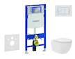 Geberit Duofix - Set předstěnové instalace, kompaktního klozetu Oudee Vortex a sedátka softclose, tlačítko Sigma30, bílá/bílá ma