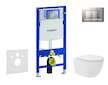 Geberit Duofix - Set předstěnové instalace, kompaktního klozetu Oudee Vortex a sedátka softclose, tlačítko Sigma30, lakovaný chr