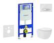Geberit Duofix - Set předstěnové instalace, kompaktního klozetu Oudee Vortex a sedátka softclose, tlačítko Sigma50, chrom/alpská