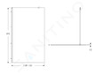 Geberit GEO - Sprchová stěna Walk-In, 120x200 cm, stříbrná/čiré sklo 560.159.00.2