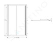 Geberit GEO - Sprchové dveře 120x190 cm, stříbrná/čiré sklo 560.153.00.2
