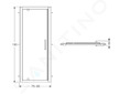 Geberit GEO - Sprchové dveře 80x190 cm, stříbrná/čiré sklo 560.115.00.2