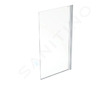 Geberit GEO - Vanová zástěna 80x150 cm, stříbrná/čiré sklo 560.118.00.2