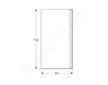 Geberit GEO - Vanová zástěna 80x150 cm, stříbrná/čiré sklo 560.118.00.2