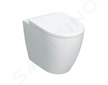 Geberit iCon - Stojící WC se sedátkem SoftClose, vodorovný odpad, Rimfree, bílá 502.383.JT.1